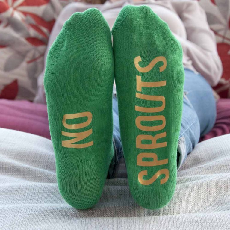 Personalised Socks (Green & Yellow) – Christmas Feel