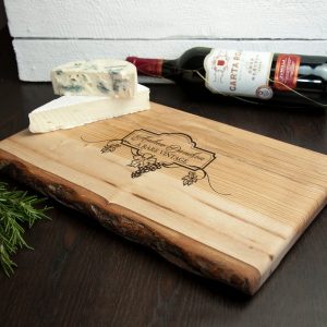 Personalised Rustic Wine & Cheese Platter – Name
