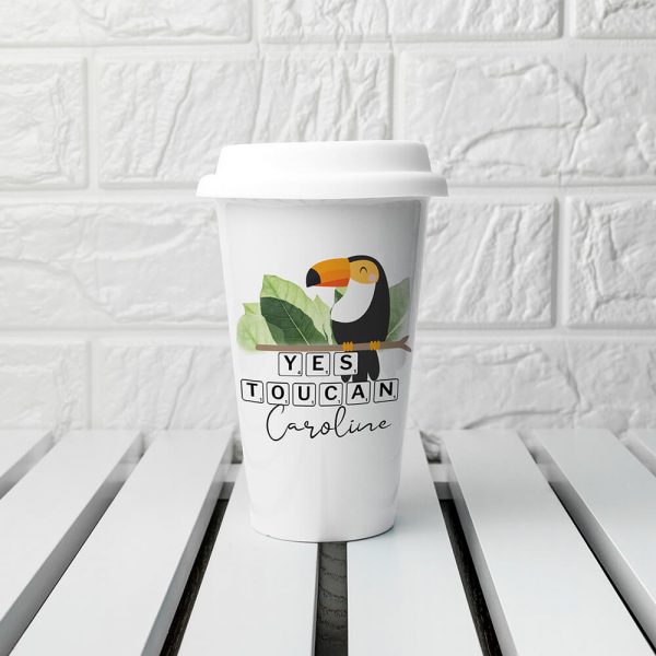 Personalised Personalised Yes Toucan Eco Travel Mug