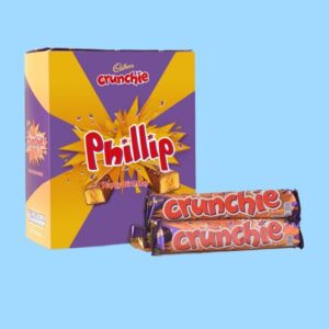 Personalised Box Of Cadbury Crunchie Chocolate Bars x20