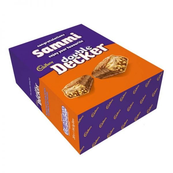 Personalised Box Of Cadbury Double Decker Chocolate Bars x20