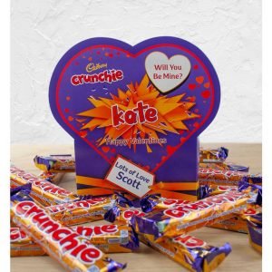 Personalised Valentines Box Of Cadbury Crunchie x20