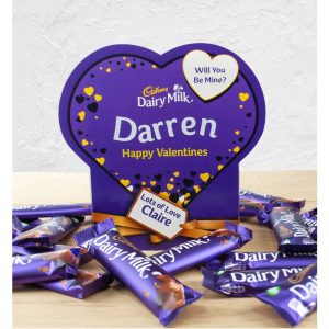 Personalised Valentines Box Of Cadbury Dairy Milk x20