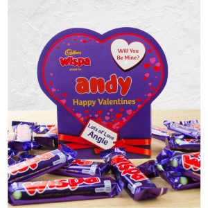 Personalised Valentines Box Of Cadbury Wispa x20