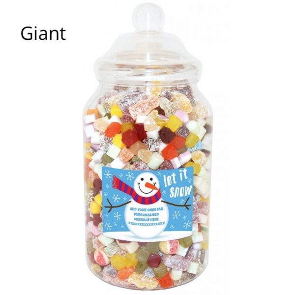 Personalised Snowman Sweet Jar