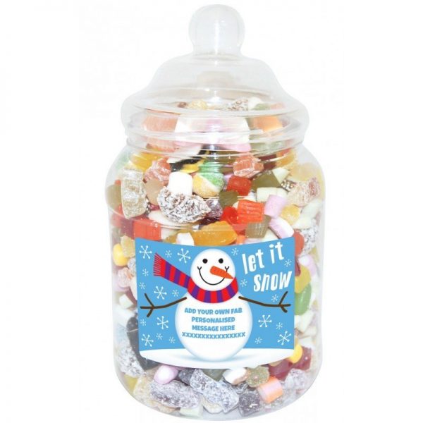 Personalised Snowman Sweet Jar