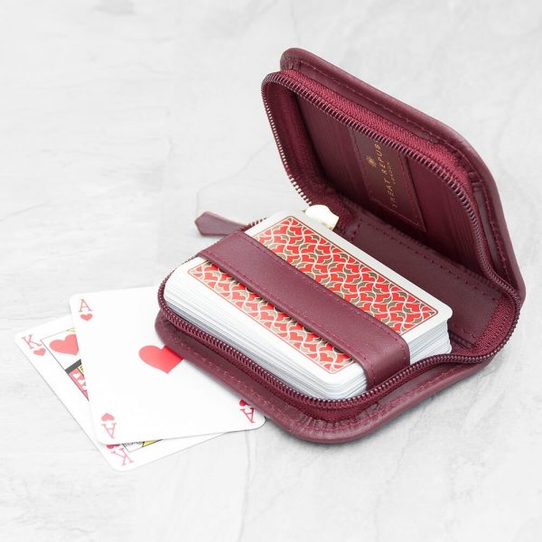 Personalised Luxury Leather Playing Card Case