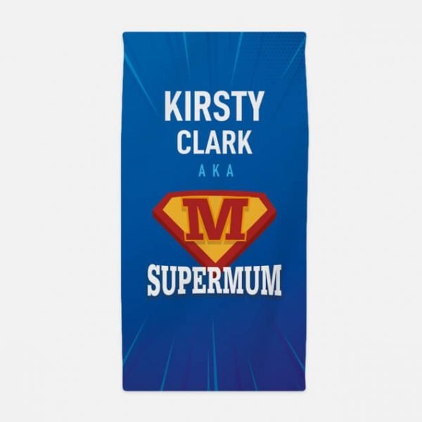 Personalised SUPERMUM Beach Towel