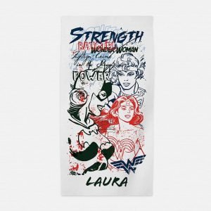 Personalised Women Of DC Strength Beach Towel