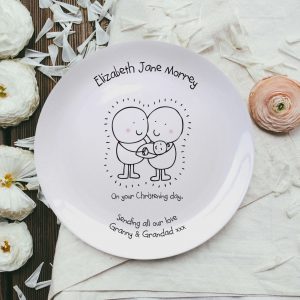 Personalised Chilli & Bubble’s Christening Plate