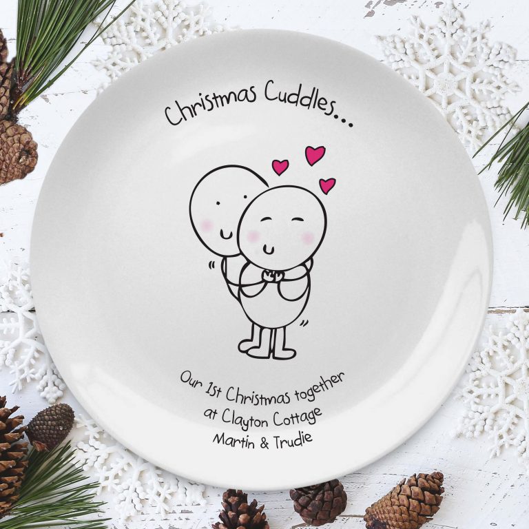 Personalised Chilli & Bubble’s Christmas Cuddles Plate
