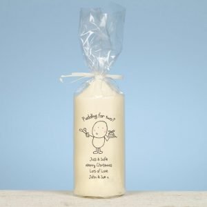 Personalised Chilli & Bubble’s Christmas Pudding Candle