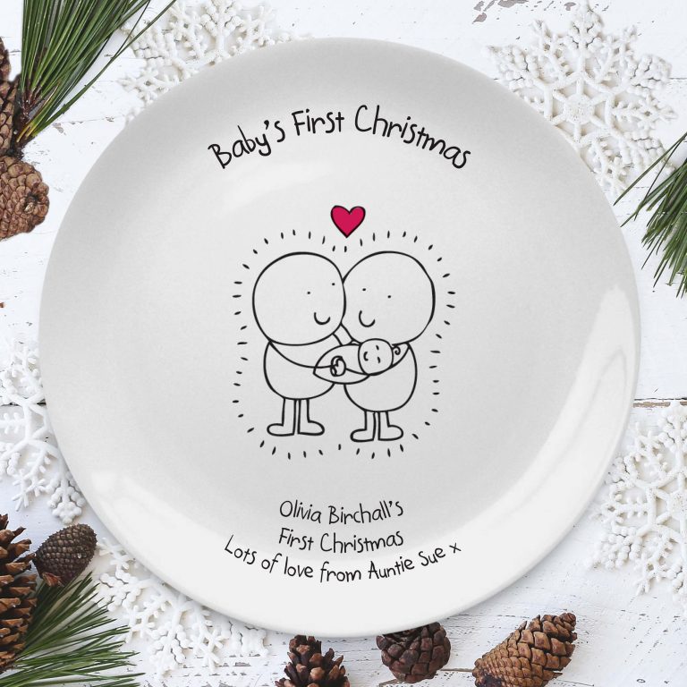 Personalised Chilli & Bubble’s Baby’s First Christmas Plate