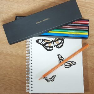 Personalised 12 Colouring Pencils in a Black Box