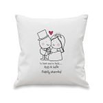 Personalised Chilli & Bubbles To Have & To Hold Cushion Cover