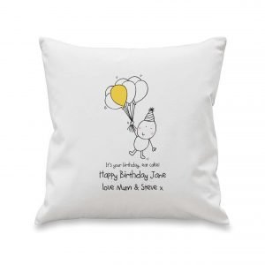Personalised Chilli & Bubbles Birthday Cushion Cover
