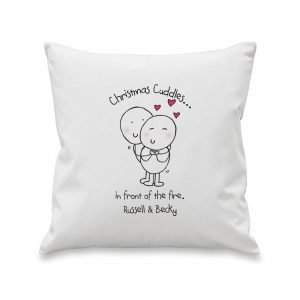 Personalised Chilli & Bubbles Christmas Cuddles Cushion Cover