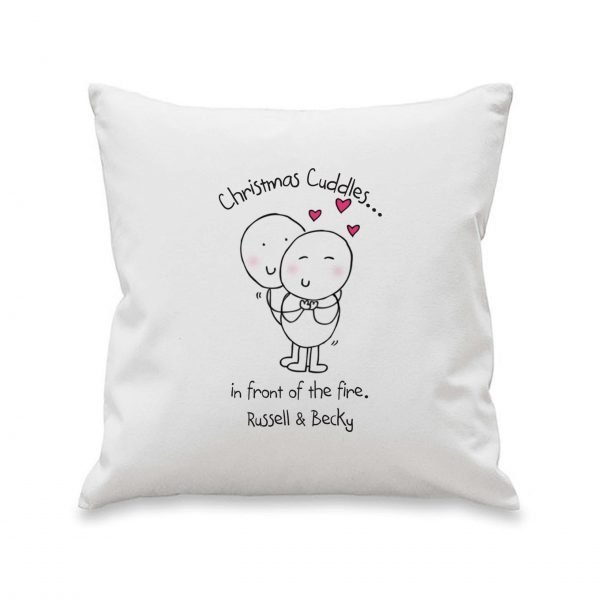Personalised Chilli & Bubbles Christmas Cuddles Cushion Cover