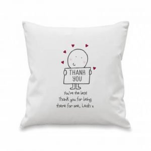 Personalised Chilli & Bubbles Thank You Cushion Cover