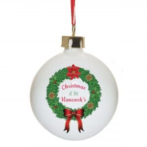 Personalised The Snowman and the Snowdog Flying Bauble