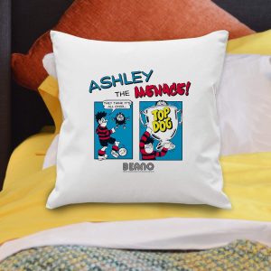 Personalised Beano Classic Comic Strip Top Dog Cushion Cover