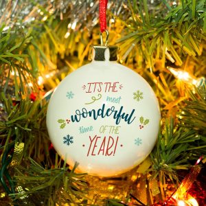 Personalised The Most Wonderful Time Of The Year Bauble