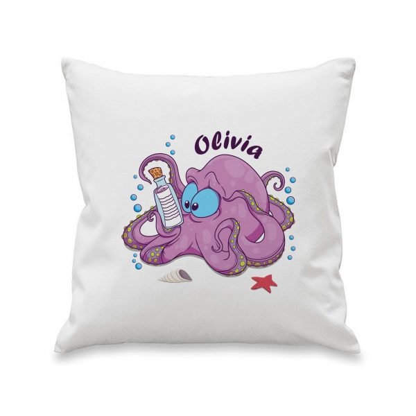 Personalised Underwater Adventure Octopus Cushion Cover
