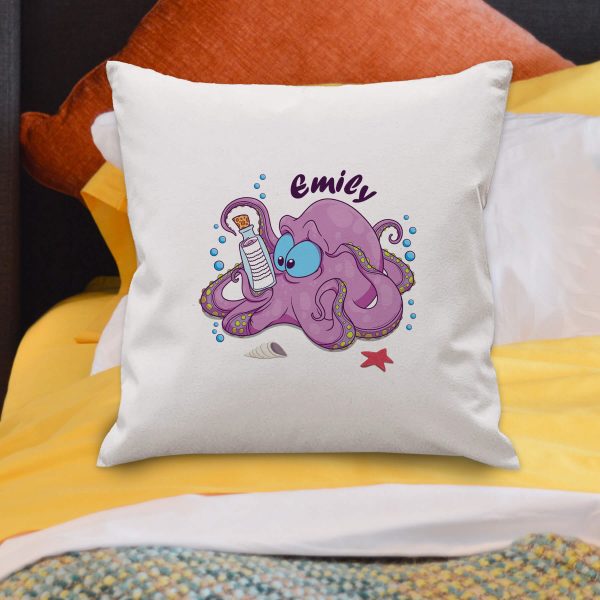 Personalised Underwater Adventure Octopus Cushion Cover