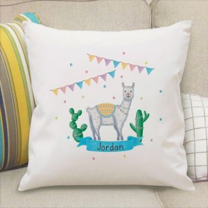 Personalised Llama Fiesta Cushion Cover
