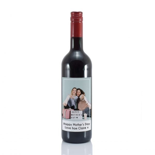 Personalised Photo Upload Bottle Of Red Wine