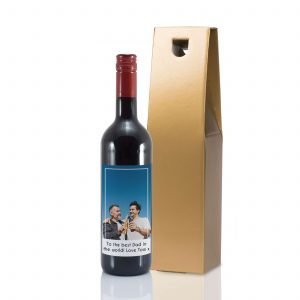 Personalised Colourful Birthday Photo Upload Bottle Of Red Wine