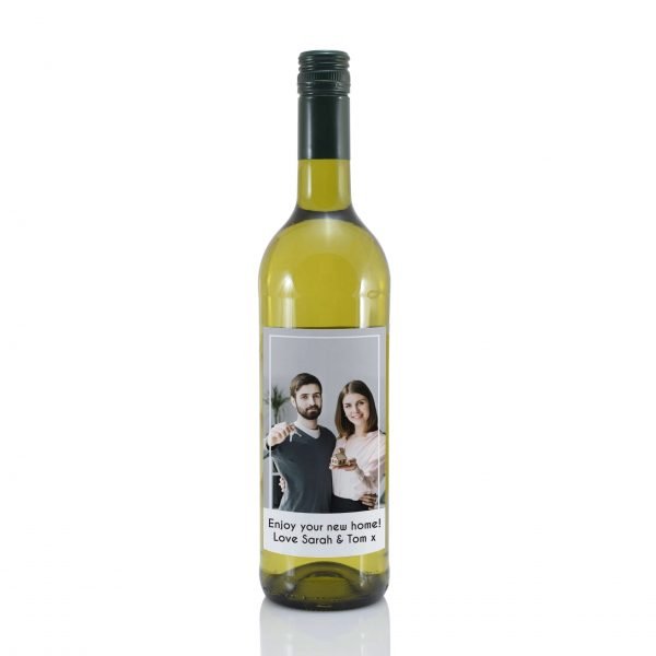 Personalised Photo Upload Bottle Of White Wine