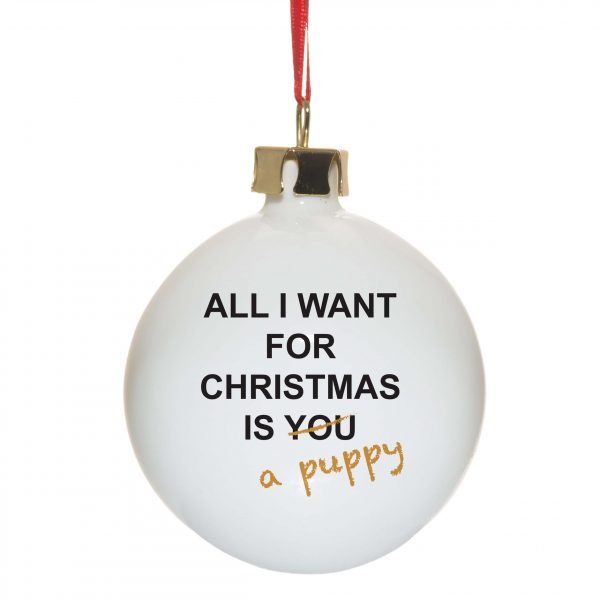 Personalised All I Want For Christmas Bauble