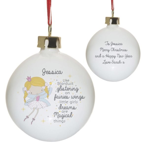 Personalised Fairy Princess Bauble