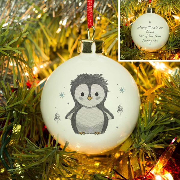 Personalised Pebbles the Penguin Bauble