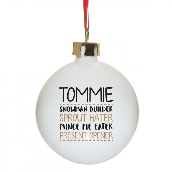 Personalised 4 things about…Bauble