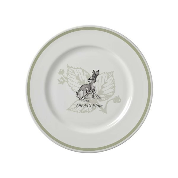 Personalised Watership Down 8″ Rimmed Plate – Fiver