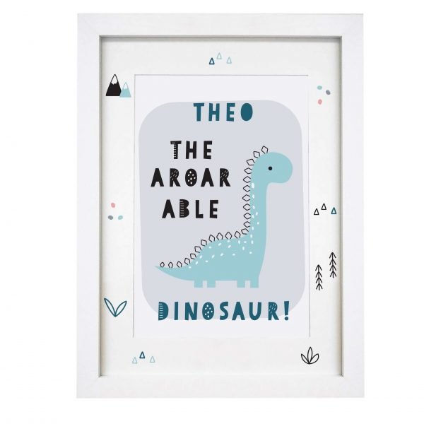 Personalised A-Roar-Able Dinosaur A4 Framed Print
