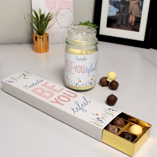 Personalised Be You Candle Jar & Truffles
