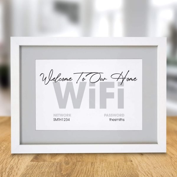 Personalised Wifi A4 Framed Print