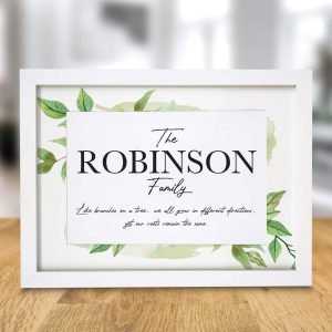Personalised Family Tree A4 Framed Print