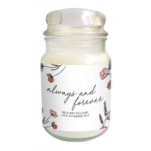 Personalised Always & Forever Candle Jar