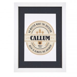 Personalised World’s Finest Beer A4 Framed Print