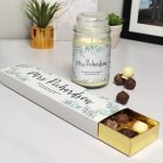 Personalised Floral Candle Jar & Truffles Set