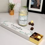 Personalised Floral Candle Jar & Truffles Set