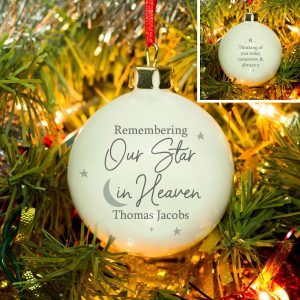 Personalised Our Star In Heaven Bauble
