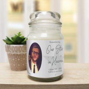 Personalised Truly Blessed Naming Day Pillar Candle