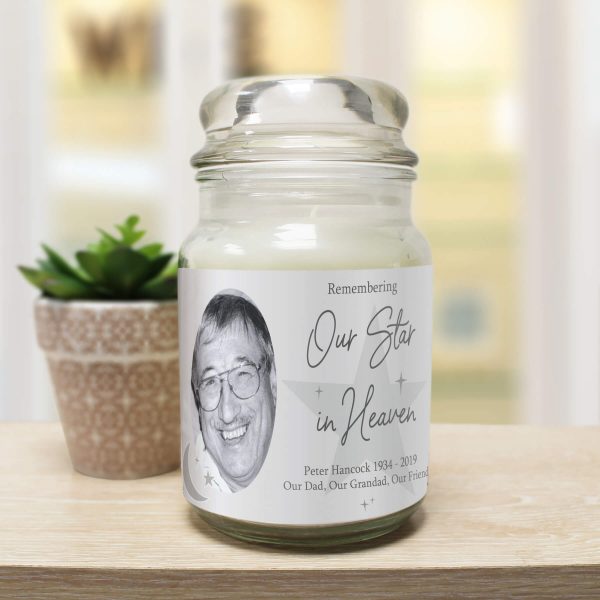 Personalised Our Star In Heaven Candle Jar