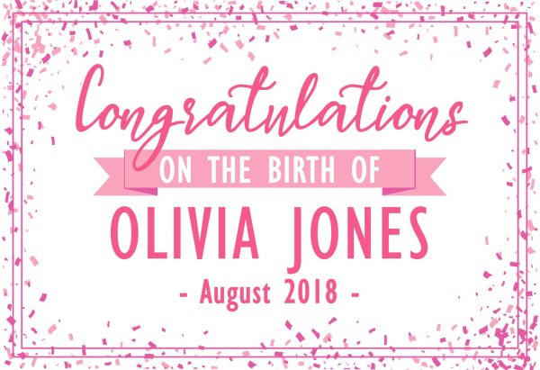Personalised Congratulations on the Birth Candle Jar