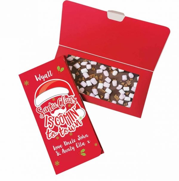 Personalised Santa Claus Milk Chocolate Card